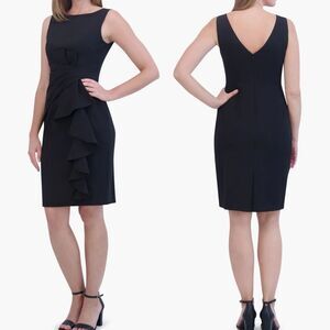 NWOT Eliza J Gathered Sleeveless Cocktail Sheath Dress